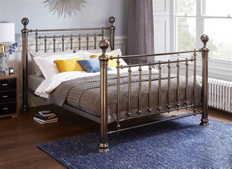 solid metal bed